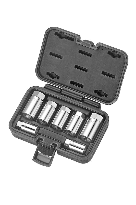 7PCS Stud Remover/Installer Tool Set, SAE Stud Removal Socket - 5/8", 9/16" 1/2", 7/16" 3/8", 5/16" 1/4"