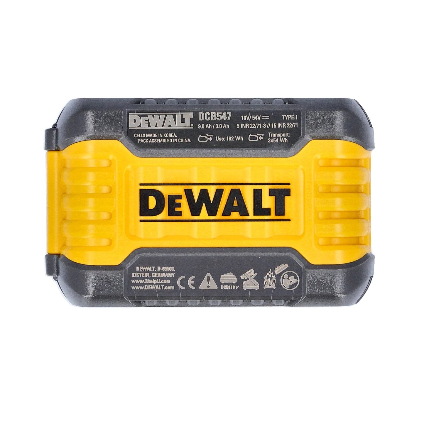 DeWalt Genuine DCB547 18V/54V Li-Ion XR Flexvolt 9.0Ah Battery Twin Pack